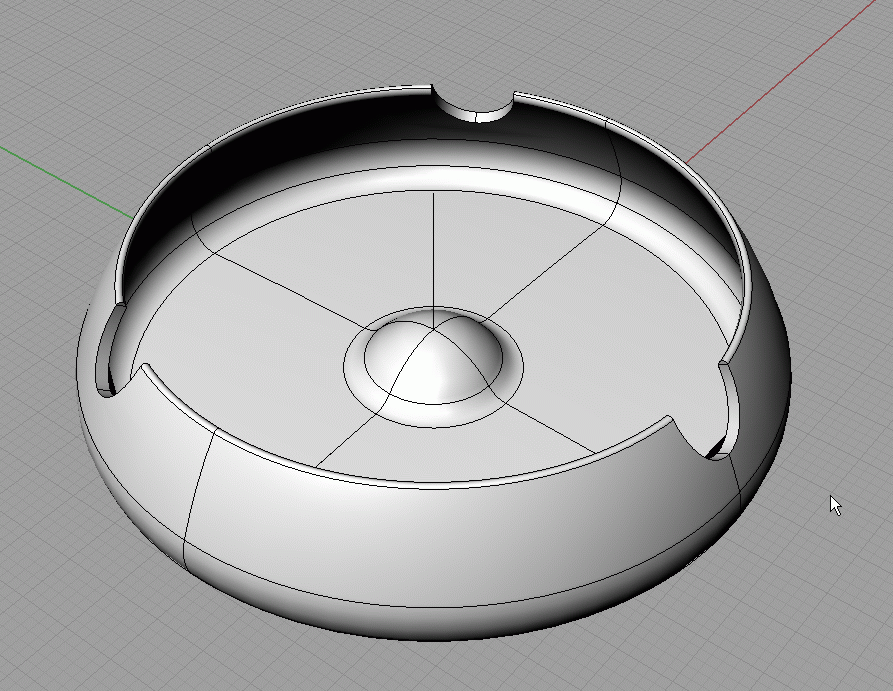 Rhinoceros 3D tutorial - modeling an ashtray