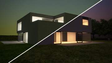 Exterior lighting in Vray - example 2